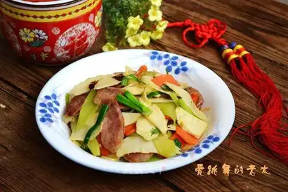 Winter fried sausage