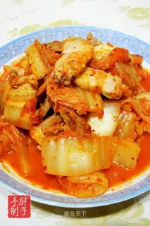 Hot cabbage makes meat