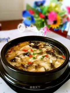 Sour tofu soup
