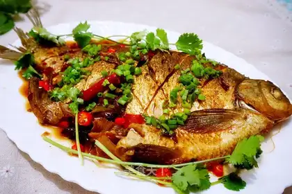 Red-burned fish