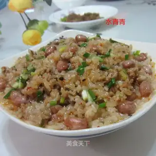 Spam of peanut meat and rice