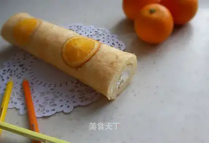 Orange cake roll