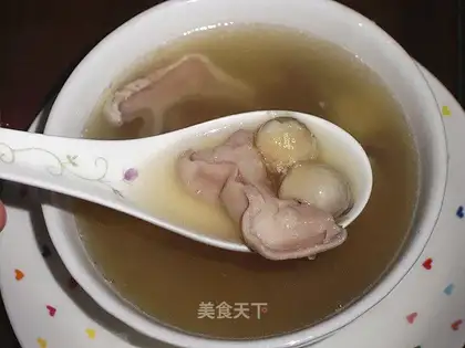 Pork belly omelet soup