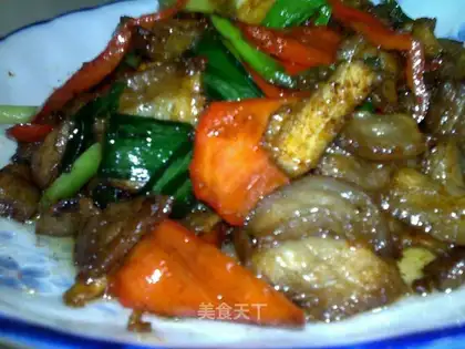 Not spicy version of twice-cooked pork