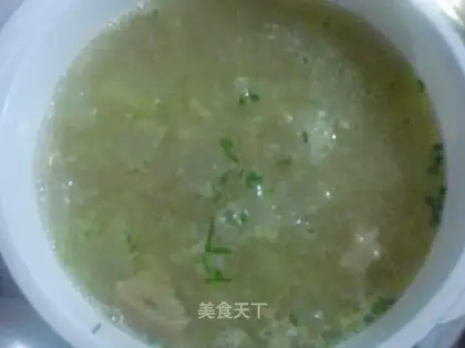 Winter melon, soybean and ham soup