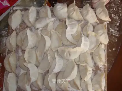 Celery and pork dumplings