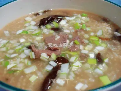 Delicious beef porridge