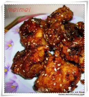 Sesame chicken with honey sauce