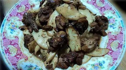 Chicken with mushroom and ginger