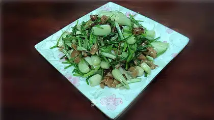 stir-fried radish with buckwheat head