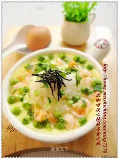 Rice with egg custard