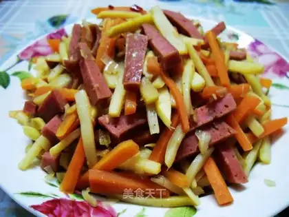 Crispy fried shredded bamboo shoots