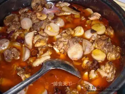 Roast chicken with taro