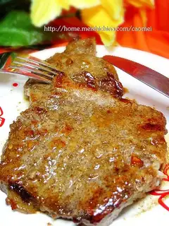 Black pepper pork chop