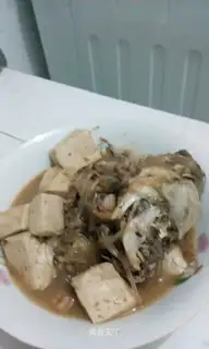 Tofu powdered fish soup