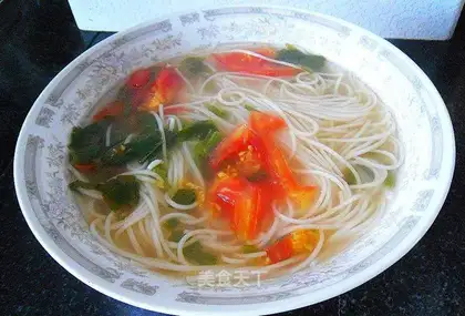 A quick breakfast noodles