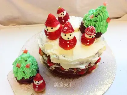 Snowman naked cake