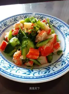 Crab with cucumber