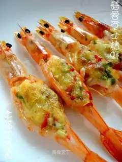 Garlic cheese and shrimp