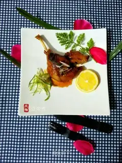 Valentine's Day duck leg