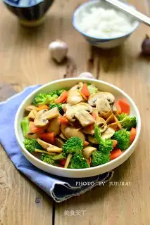 Scrambled mushrooms