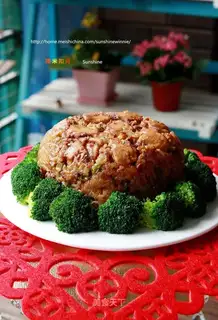 A chicken with rice