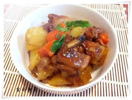 Black pepper potatoes for chicken legs
