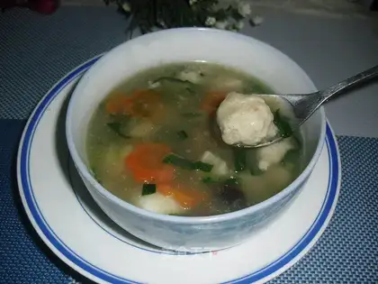 Three chicken balls