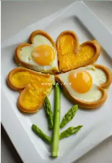 Creative ham sausage fried eggs