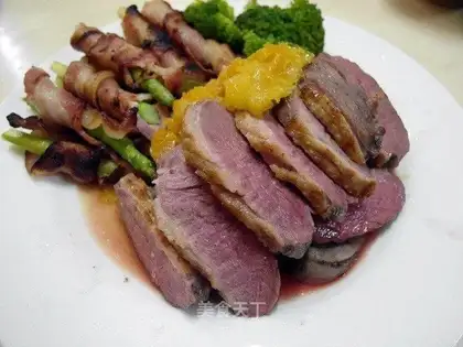 Orange duck breasts