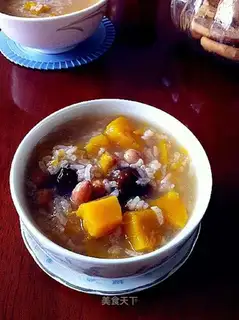 Pumpkin date rice congee