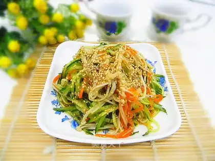 Gold pins and mushrooms and cucumbers