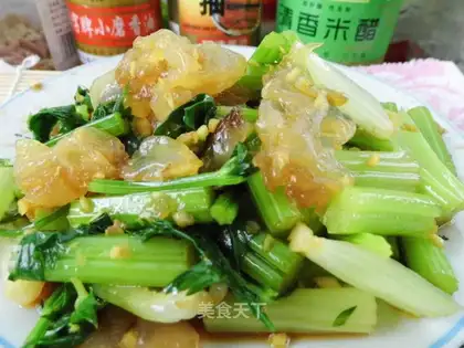 Celery with the head of the sea