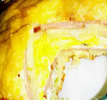 Ham eggs pie