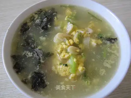 Shrimp-skin veggie egg soup