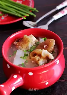 ♪ White radish stew on the feet ♪