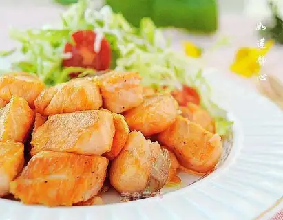 Fried salmon