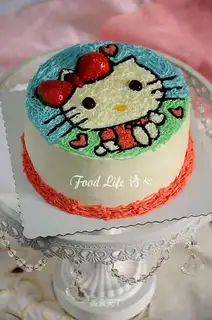 kitty cat birthday cake