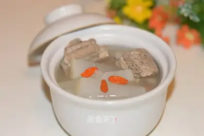 White radish steak soup