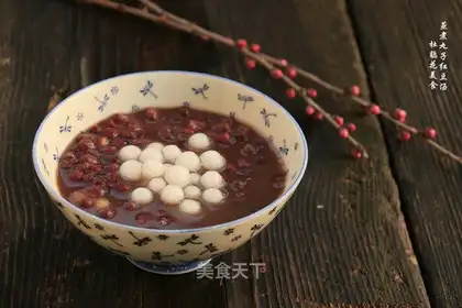 Pearlballs, red bean soup