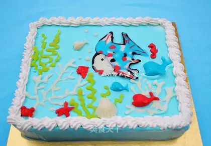 Subsea World scene cake