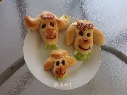 Happy little sheep family