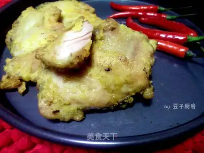 Thai sweet fried chicken steak