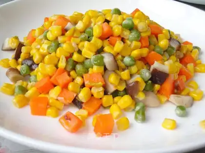 stir-fried corn in three colors