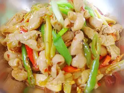 Grilled pork intestine