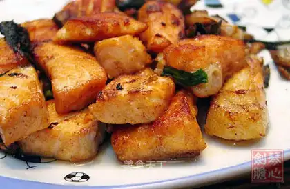 fried salmon
