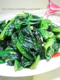 stir-fried lettuce leaves with black bean sauce