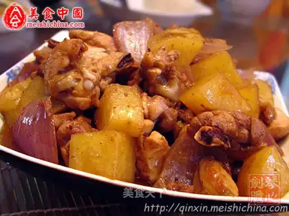 Braised chicken with abalone sauce