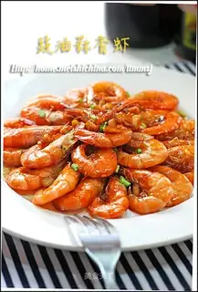 Shrimp with garlic in soy sauce