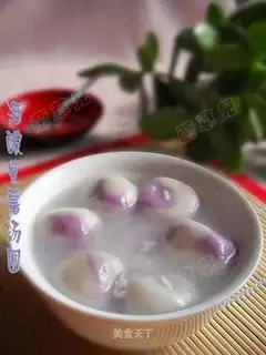 Fermented purple sweet potato glutinous rice balls